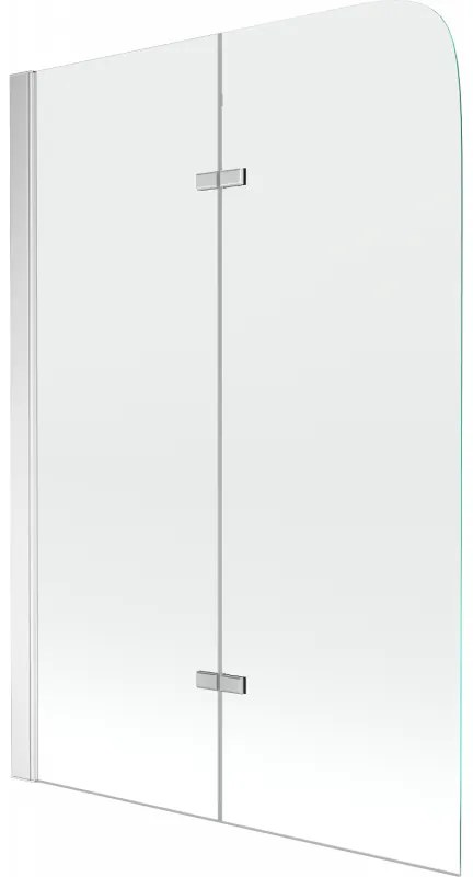 Mexen Felix parawan nawannowy 2-skrzydłowy 100 x 140 cm, transparent, chrom - 890-100-002-01-00