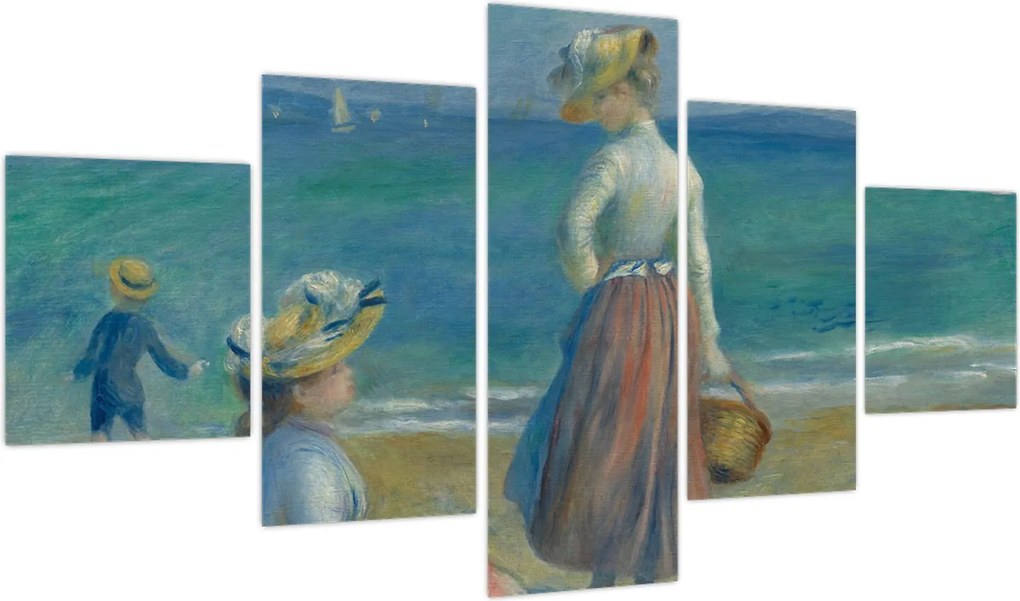 Obraz - Auguste Renoir, Figures on the Beach, reprodukcje (125x70 cm)