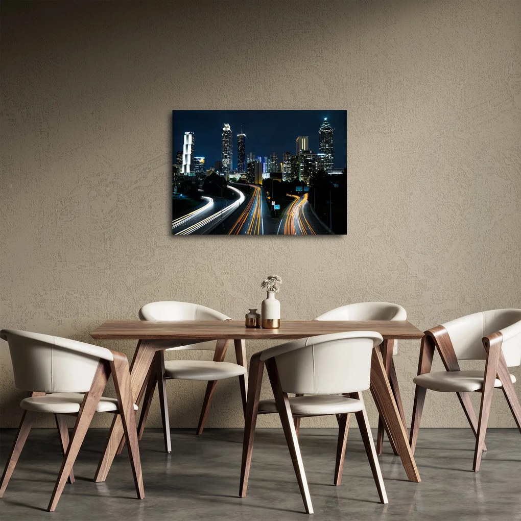 Obraz nocnej metropolii (70x50 cm)