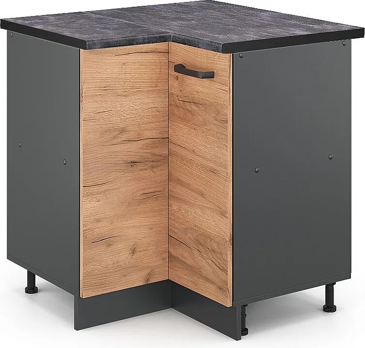 Szafka narożna złoty dąb energetyczny 75.6x60x81.6 r-line