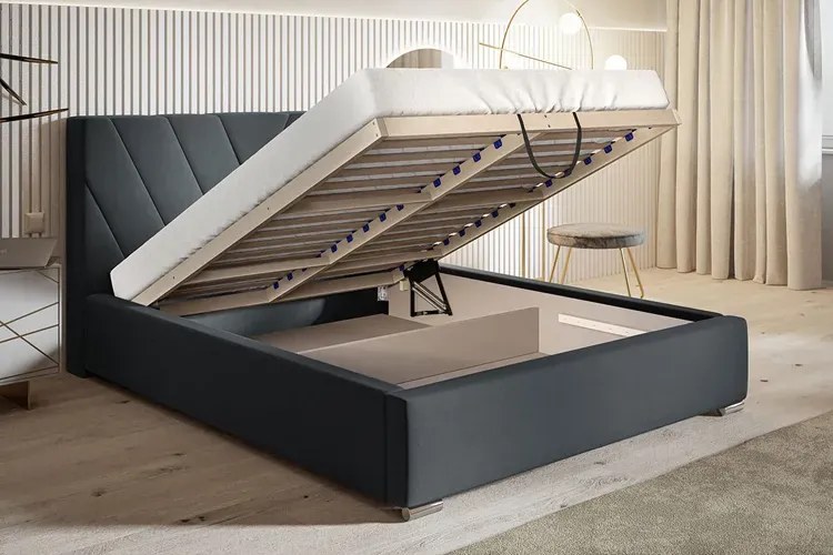 Dwuosobowe łóżko ze schowkiem 140x200 W1-M33