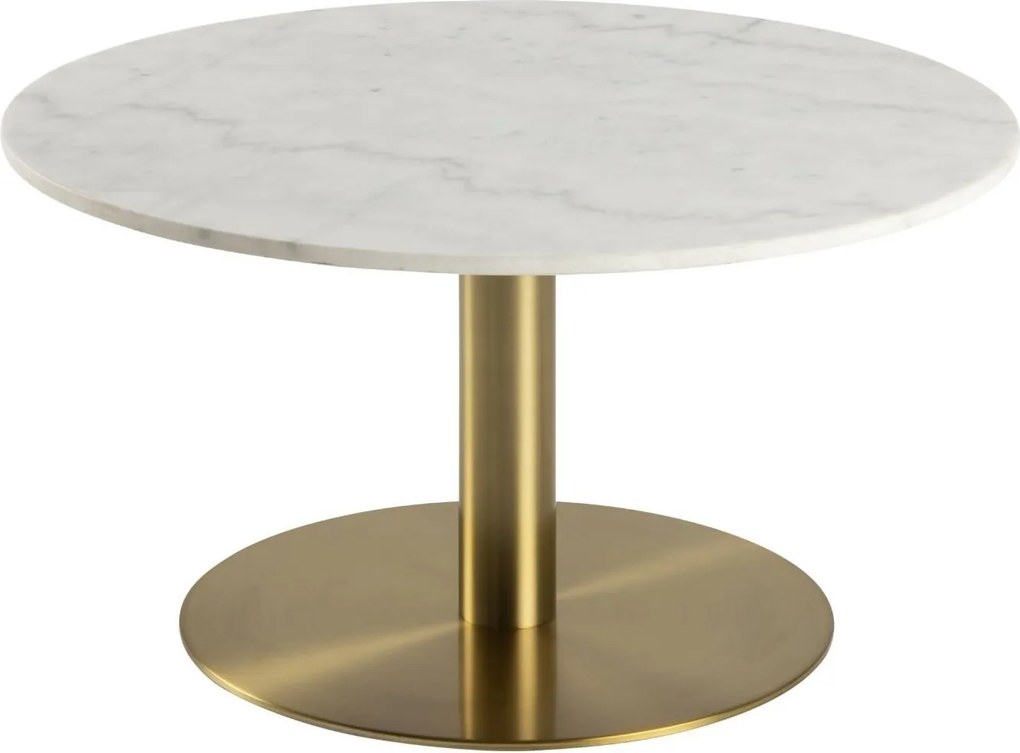 Okrągły stolik kawowy z marmurowym blatem Corby 80