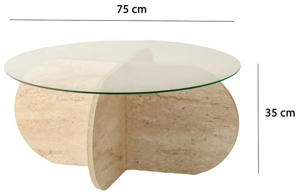 Stolik konferencyjny Bubble Travertine
