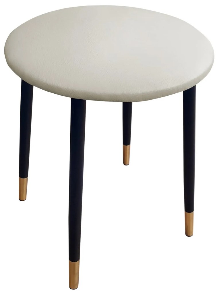 Taboret TRIX D18 wanilia podstawa czarna/złota