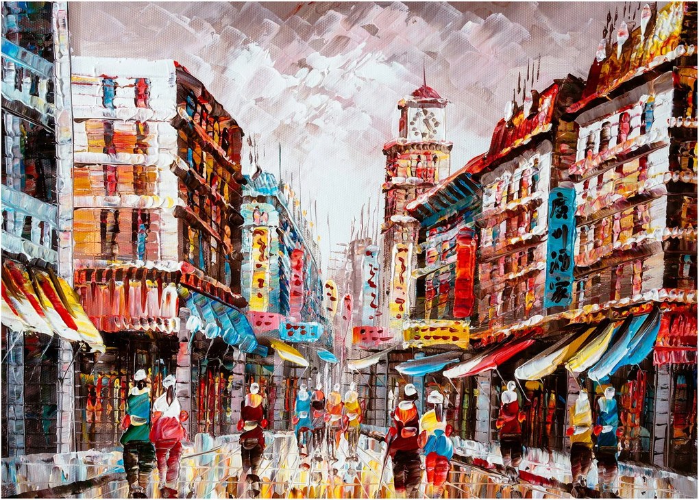 Obraz - Hong Kong, obraz olejny (70x50 cm)