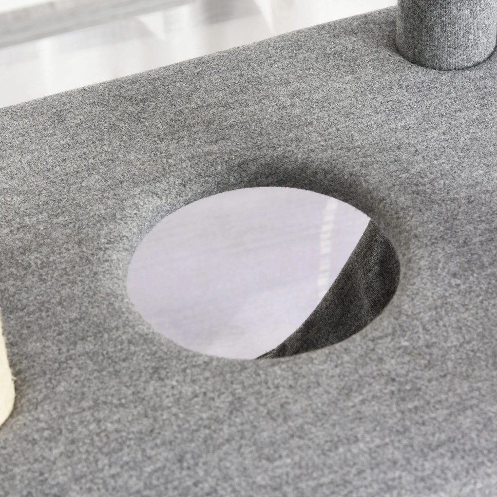 PawHut wielopoziomowy drapak do ostrzenia pazurów dla kotów z hamakiem