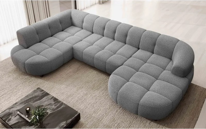 Narożnik VELPA XL Lewostronny z elektryczną regulacją siedziska w tkaninie LOOP 17 WERSAL