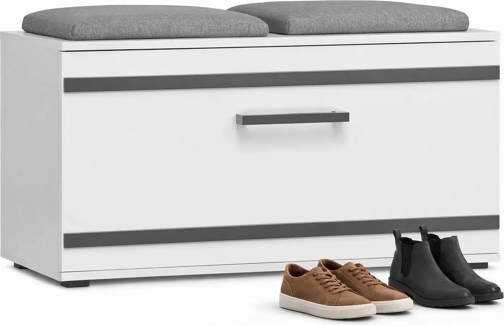 Szafka na buty do przedpokoju biel M9-L65