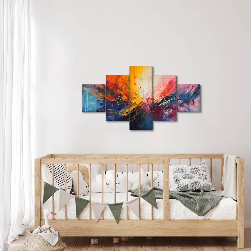 Obraz - Abstrakcja kolorów (125x70 cm)
