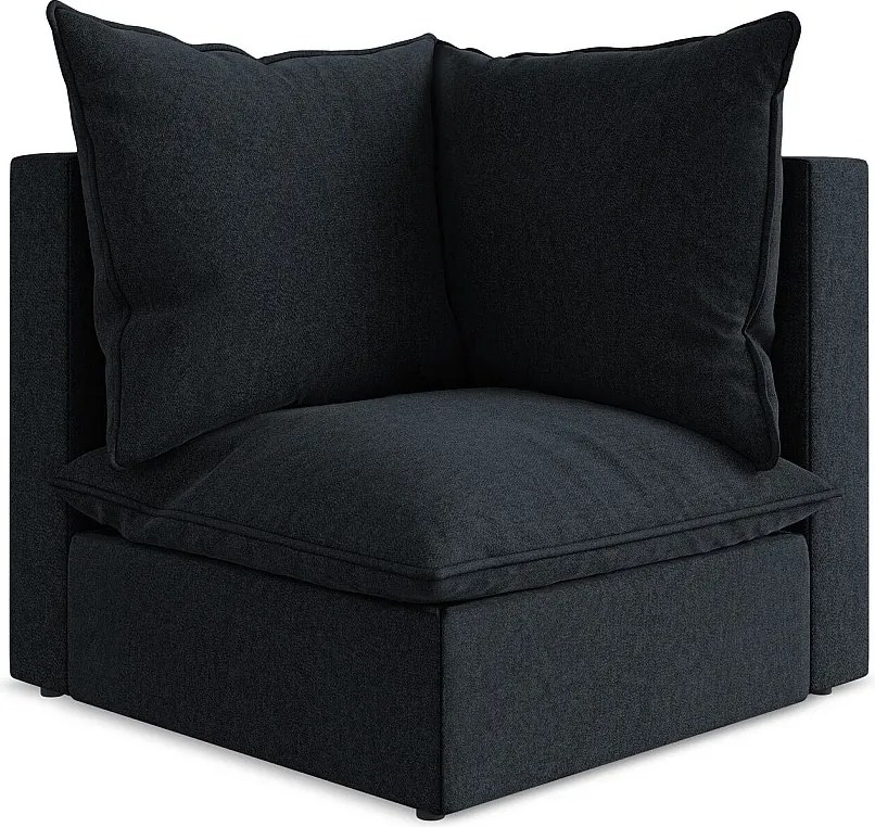 Moduł narożny - z tkaniny welwetowej - królewski niebieski - MANAO