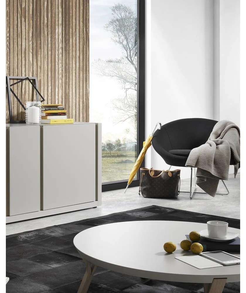 Biały stolik Kave Home Solid, ø 90 cm