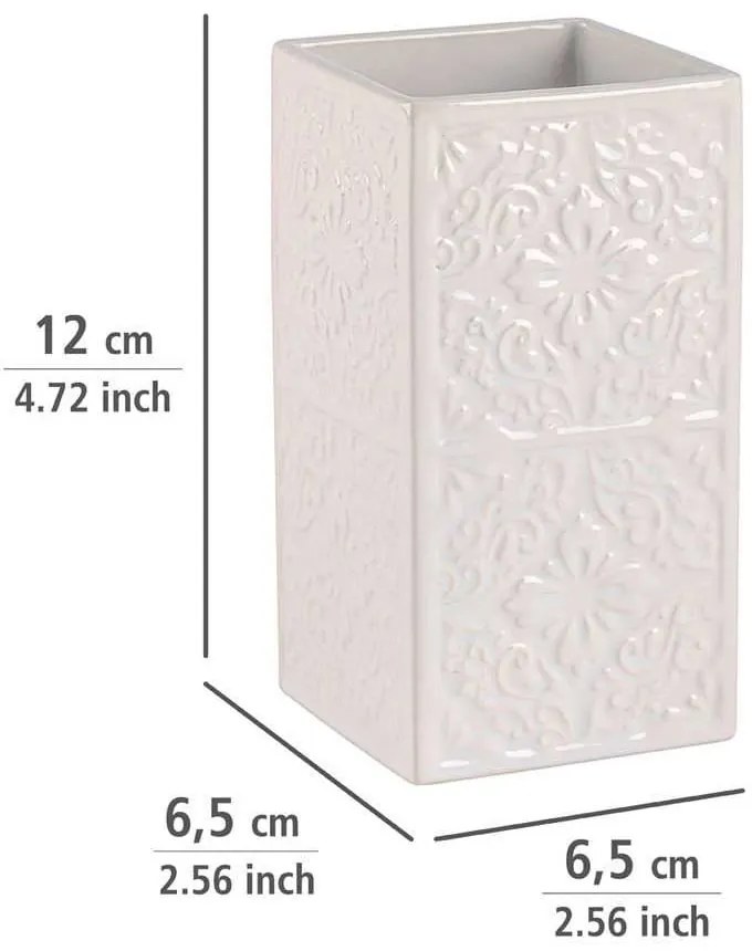 Biały zestaw ceramicznych akcesoriów łazienkowych Cordoba – Wenko