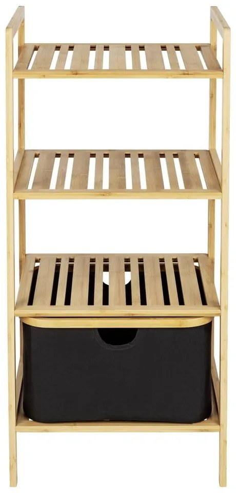 Czarno-naturalny bambusowy regał łazienkowy 44x93,5 cm Ecori – Wenko