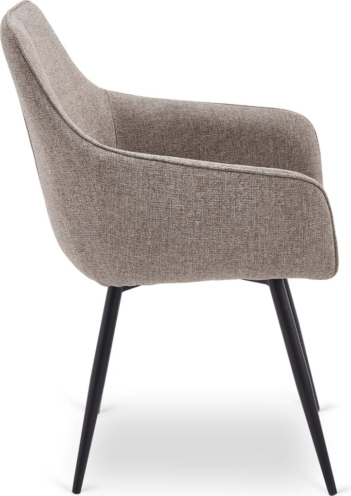 Krzesło Tapicerowane do Salonu PALMA Cappuccino Nowoczesne