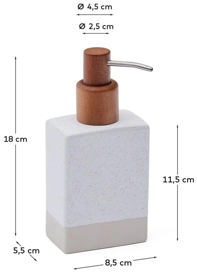 Kremowy ceramiczny dozownik do mydła 650 ml Careli – Kave Home