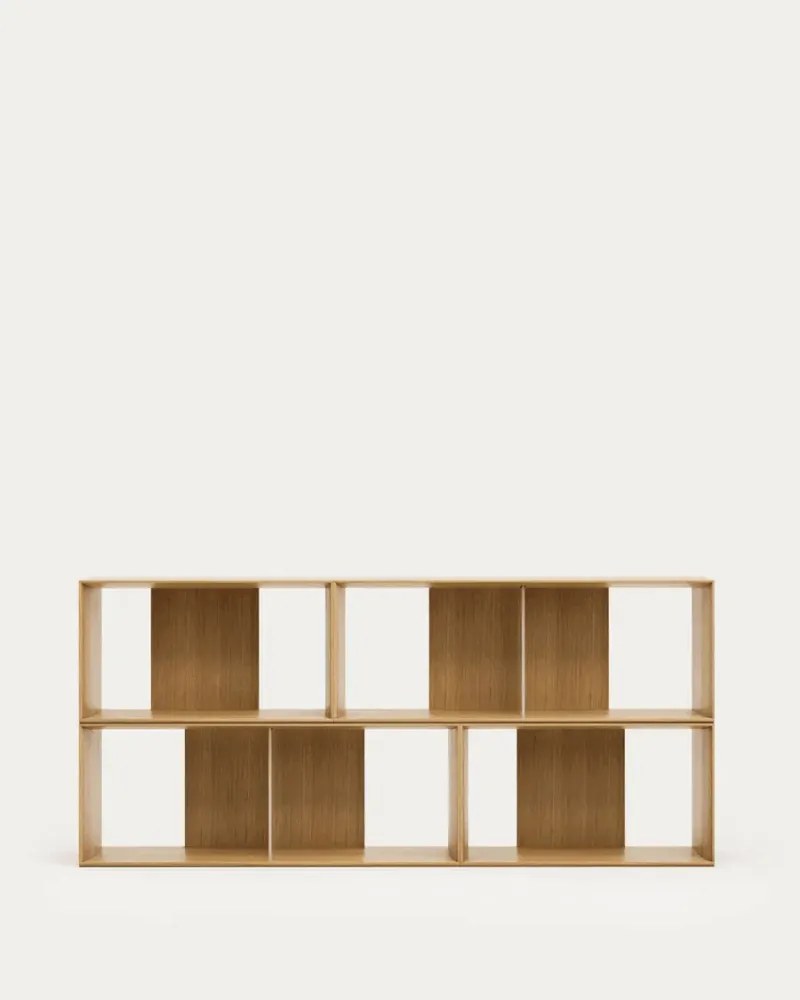 Modułowy system półek w dekorze dębu 4 szt. 168x76 cm Litto – Kave Home