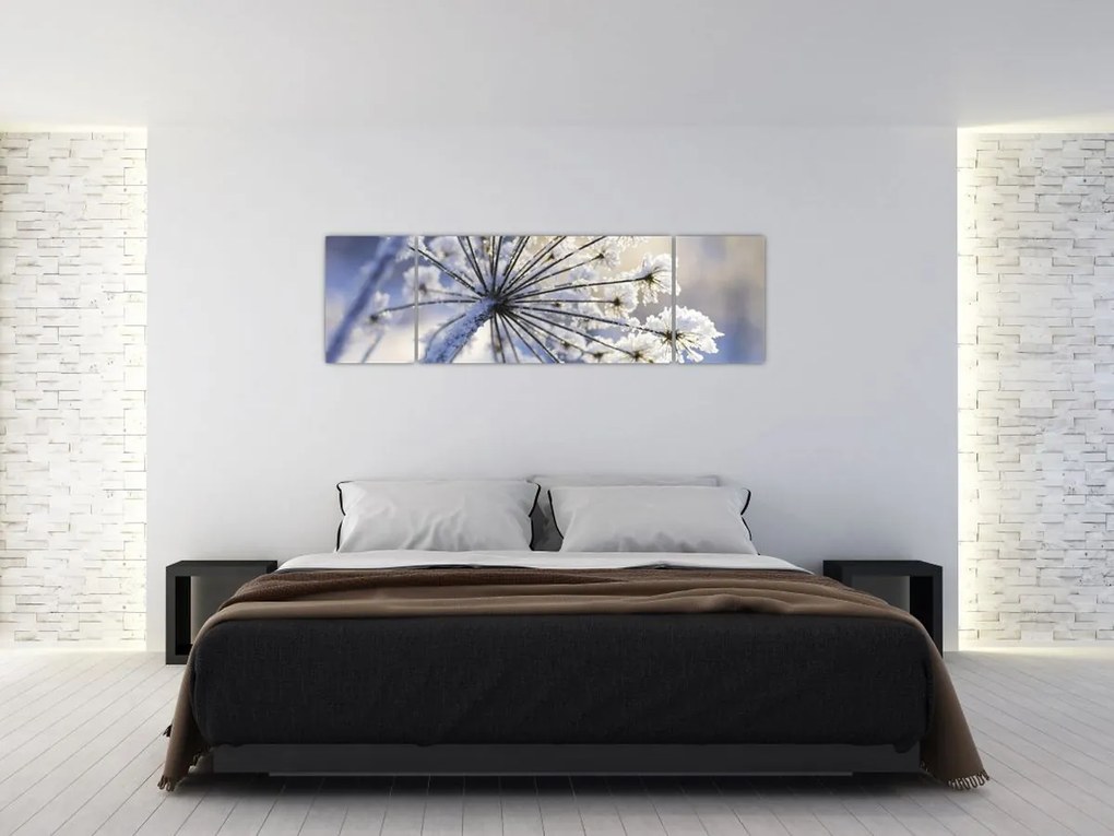 Obraz - Zamarznięty kwiat (170x50 cm)
