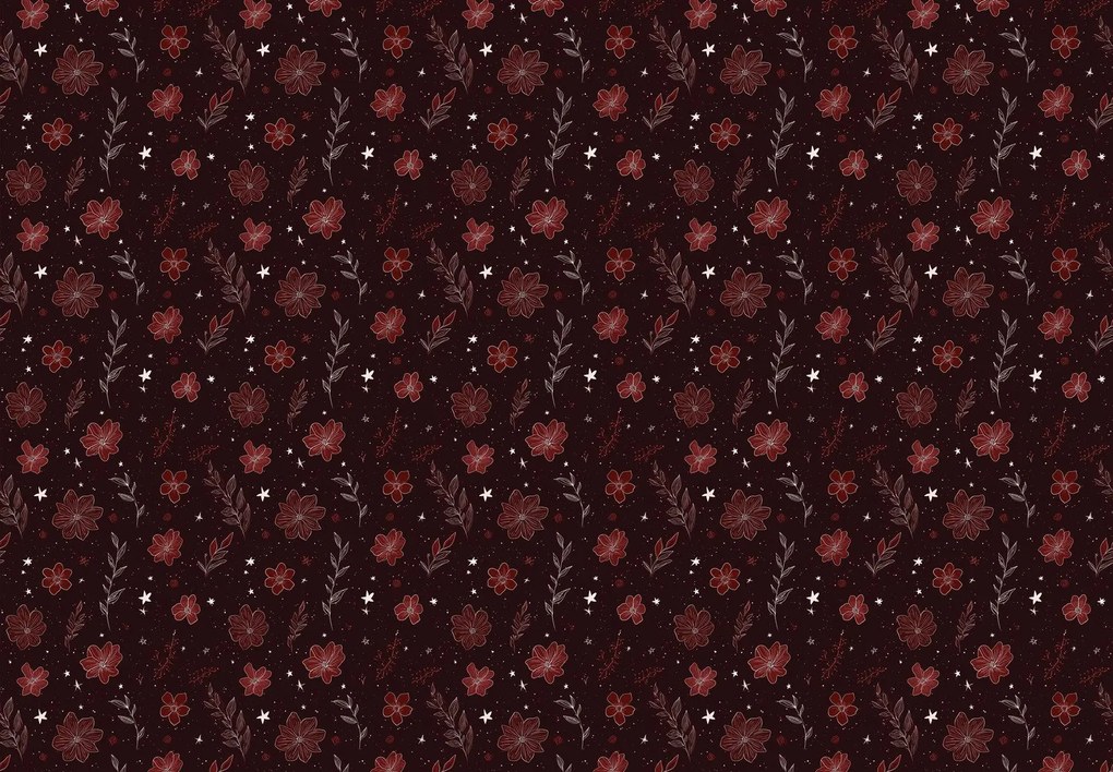 Fototapeta - Bordowy wzór (196x136 cm)
