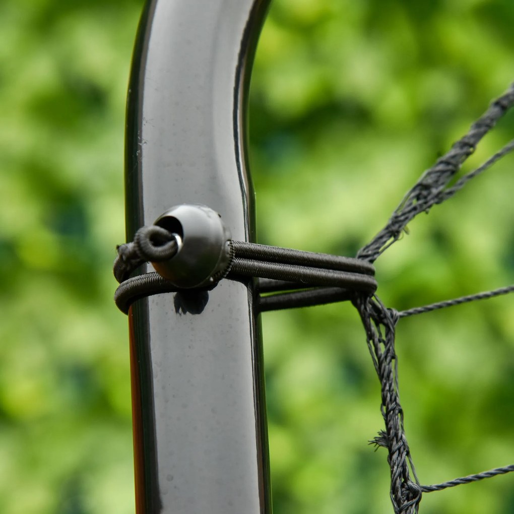 HOMCOM Piłkarski Rebounder, Składana Bramka Piłkarska, Kickback Ściana Odbijająca Czarna