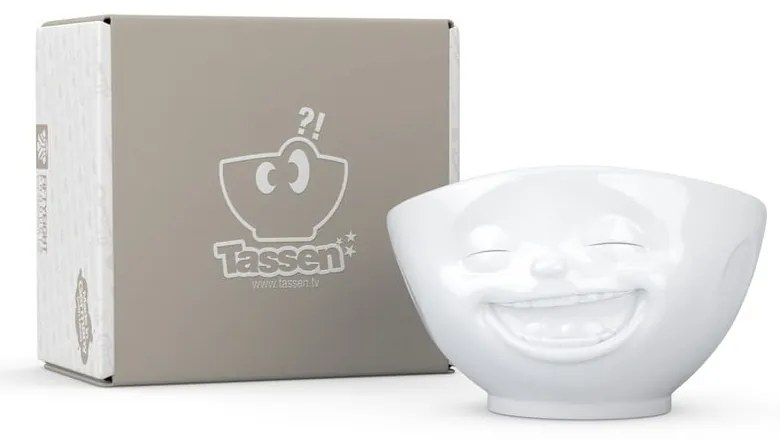 Biała porcelanowa uśmiechnięta miska 58products