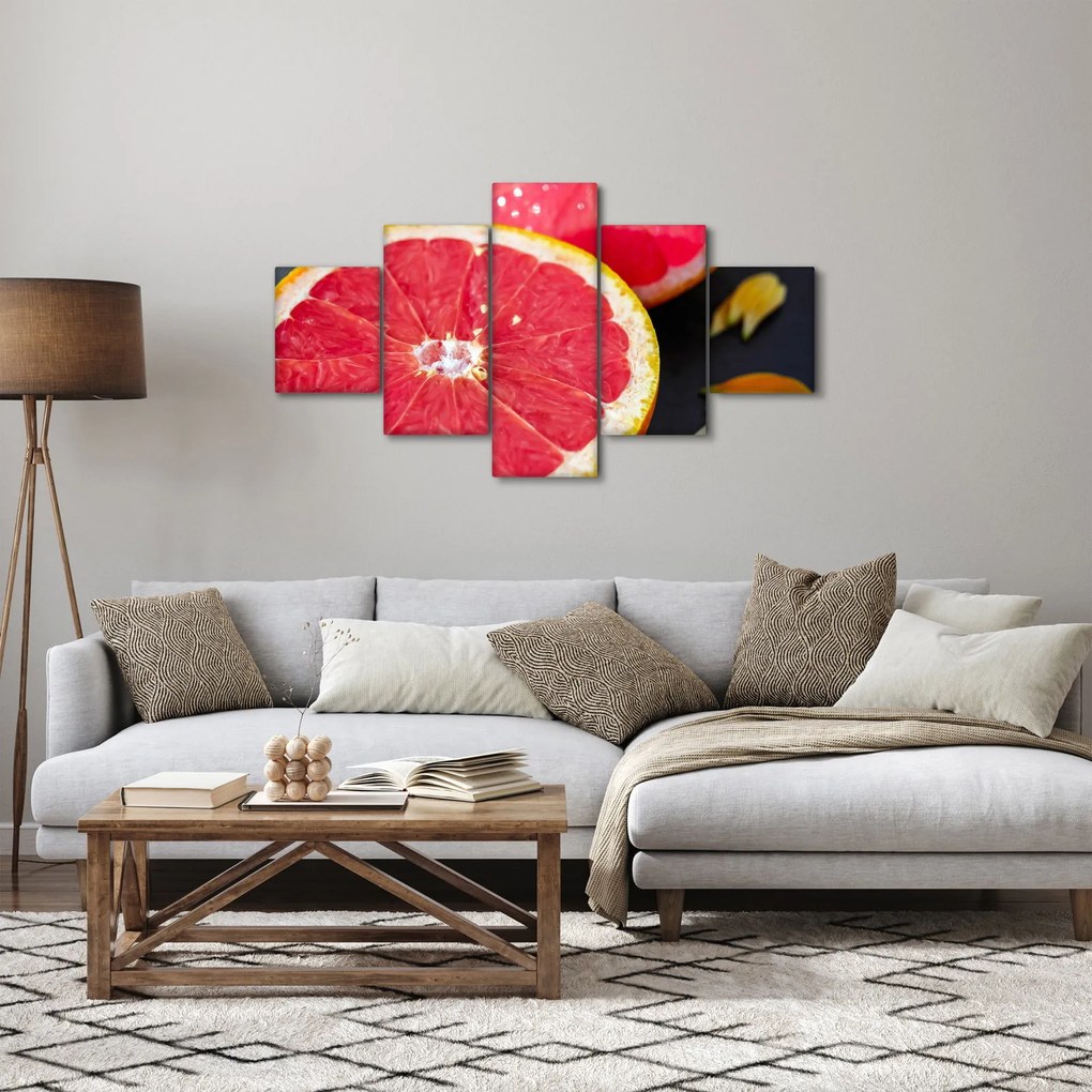 Obraz pokrojonych grejpfrutów (125x70 cm)