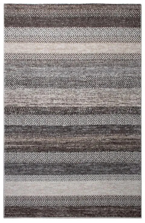Dywan nowoczesny Perlage Pasy szaro-beżowy 80 cm x 150 cm