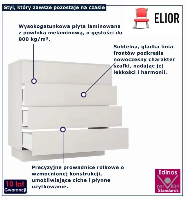 Stylowa komoda z 4 szufladami  H6-A56