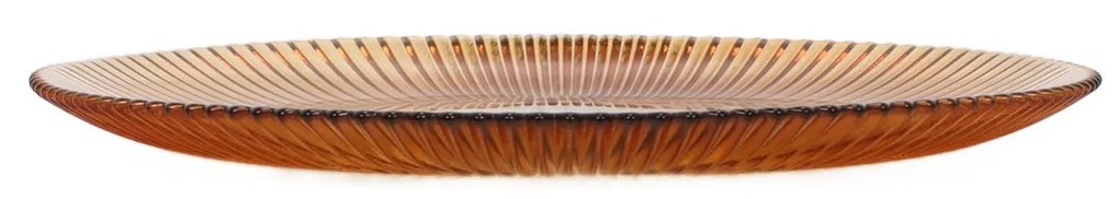 Prążkowany talerz deseroway AMBER, Ø 21 cm