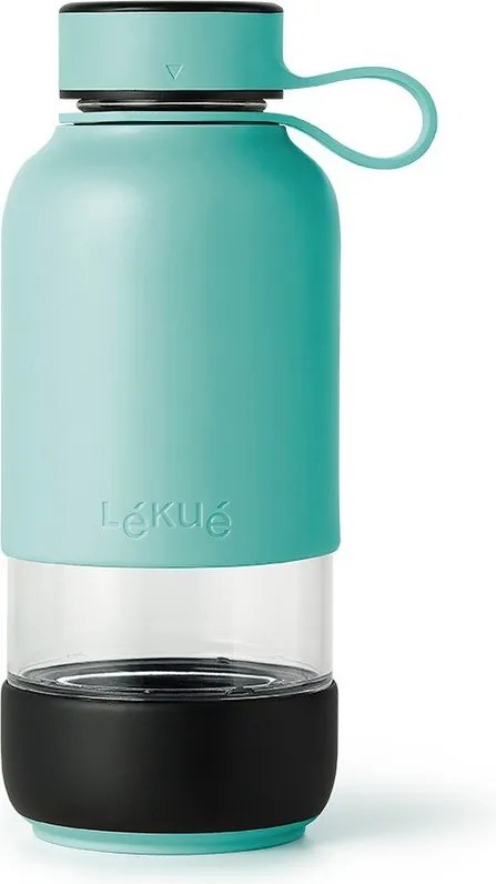 Turkusowa podróżna szklana butelka 500 ml To Go – Lékué