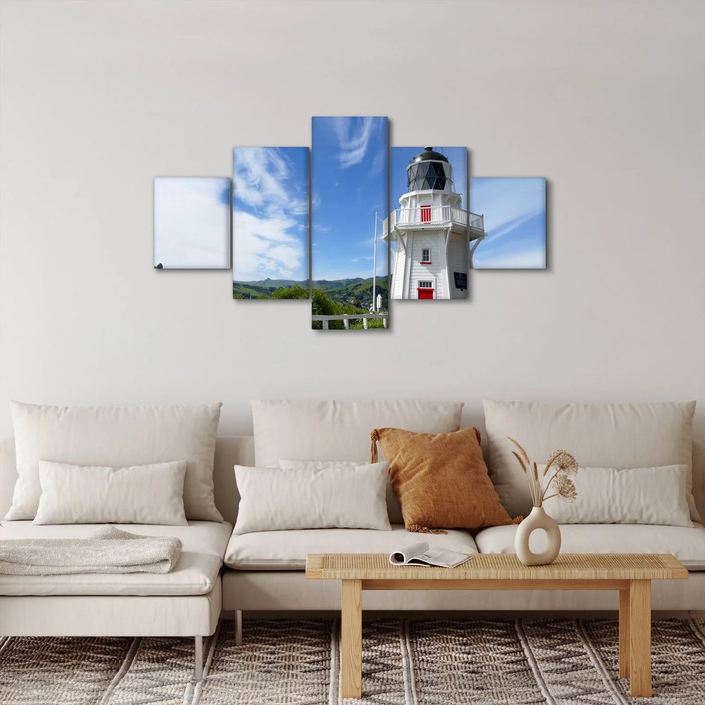 Obraz latarni morskiej Akaroa w Nowej Zelandii (125x70 cm)