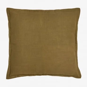 Kwadratowa Poduszka 45x45 Cm Z Bawełny Elezar Ciemna Musztarda - Sklum