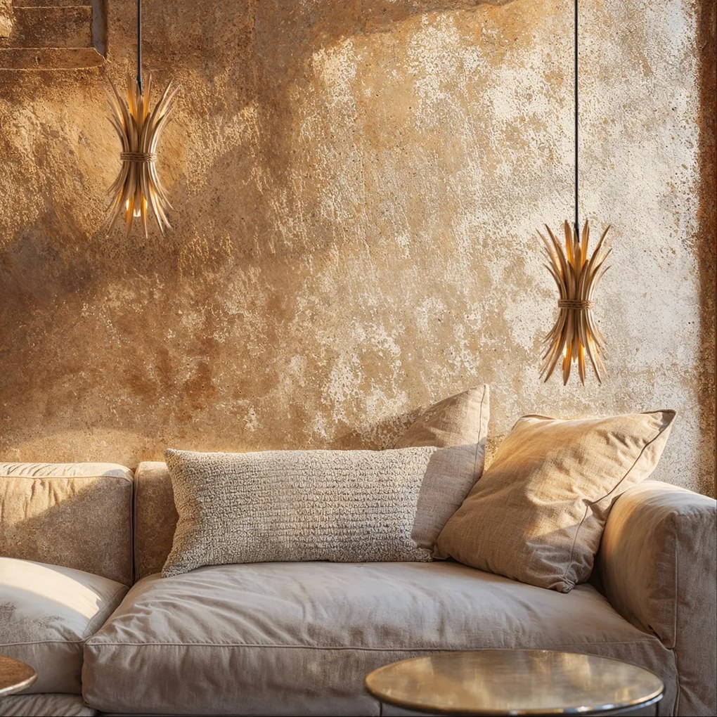 Lampa wisząca w stylu art deco złota - Wesley ArtDeco Oswietlenie wewnetrzne