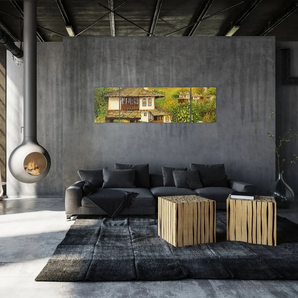 Obraz - Domki letniskowe w lecie (170x50 cm)