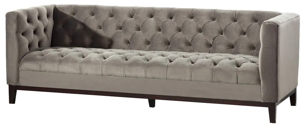 Sofa Velvet Elite grey 3-os.