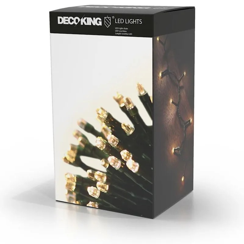 Zielona girlanda świetlna LED DecoKing Chain, 60 lampek, dł. 7,43 m