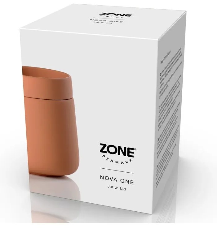 Pomarańczowy kamionkowy organizer łazienkowy na waciki Nova One – Zone