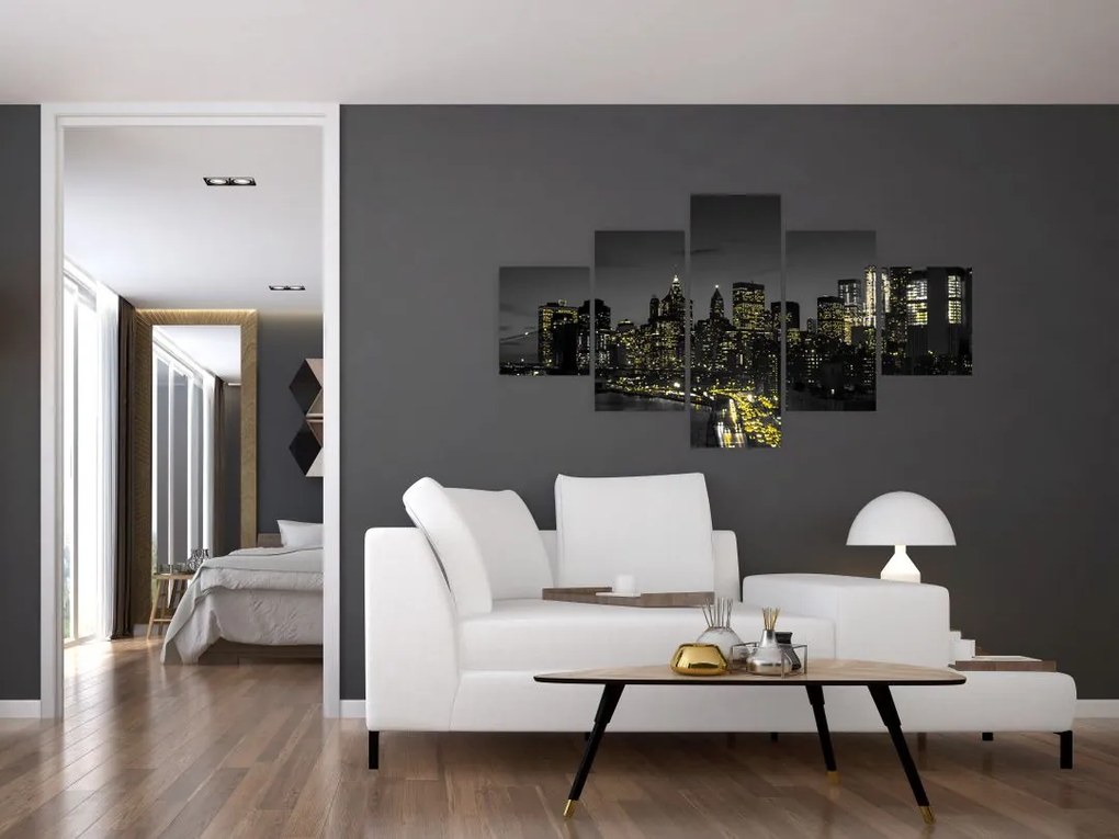 Obraz nocnej metropolii (125x70 cm)