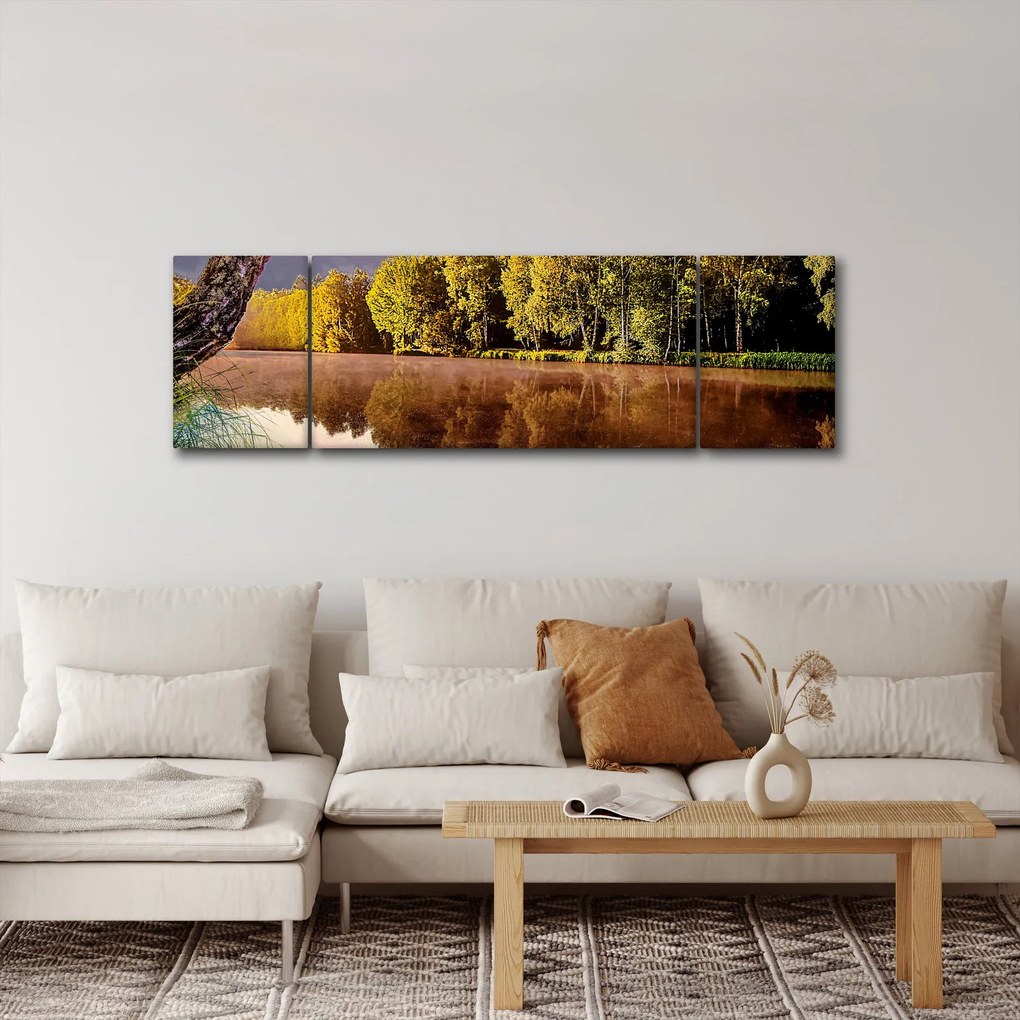 Obraz - Za rzeką (170x50 cm)
