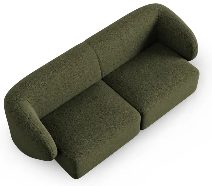 Zielona sofa z tkaniny szenilowej 188 cm Paolo – Milo Casa
