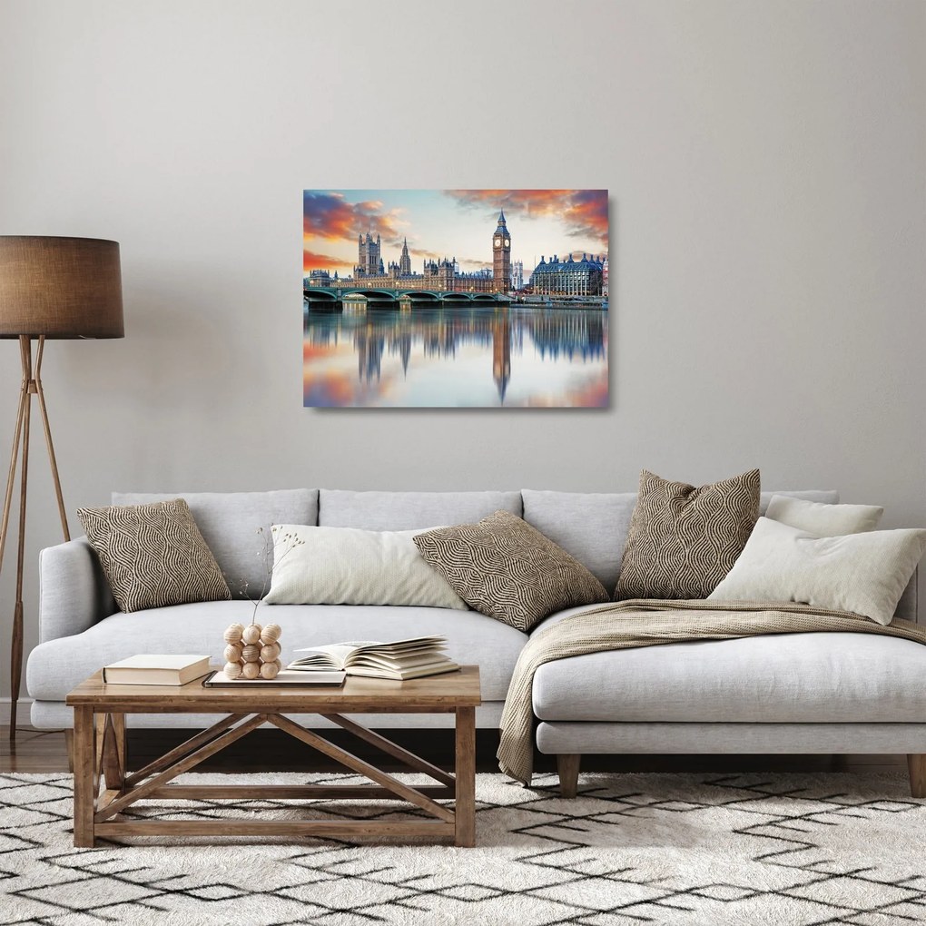 Obraz na szkle - Houses of Parliament w Londynie (70x50 cm)