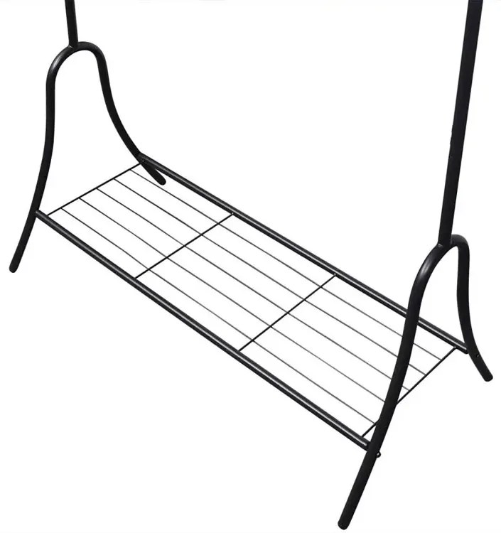 Czarny zdobiony wieszak na ubrania W2-L15