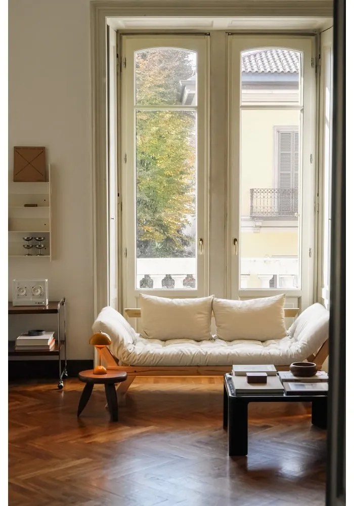 Sofa rozkładana z jasnobeżowym pokryciem Karup Design Bebop Natural
