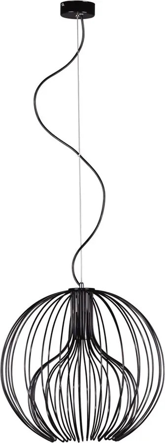 Czarna okrągła lampa wisząca loftowa - S541 D1-D57