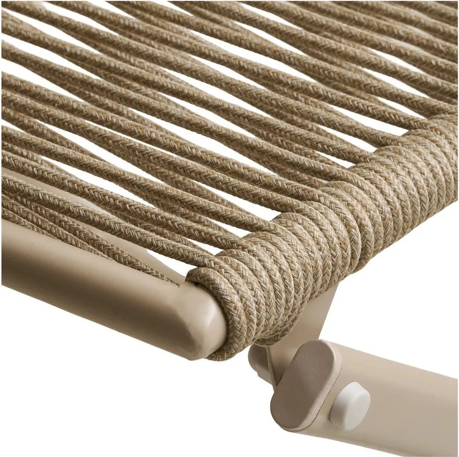 Beżowy metalowy zestaw mebli ogrodowych dla 2 osób Arcas – House Nordic