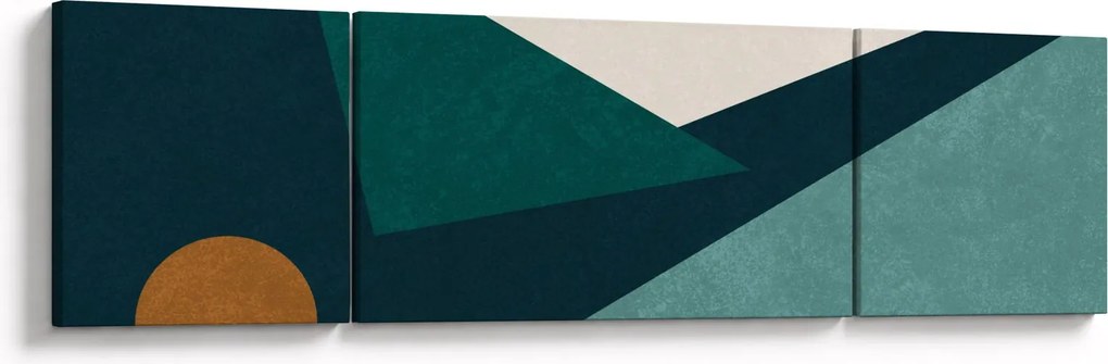Obraz - Abstrakcja kubistyczna (170x50 cm)