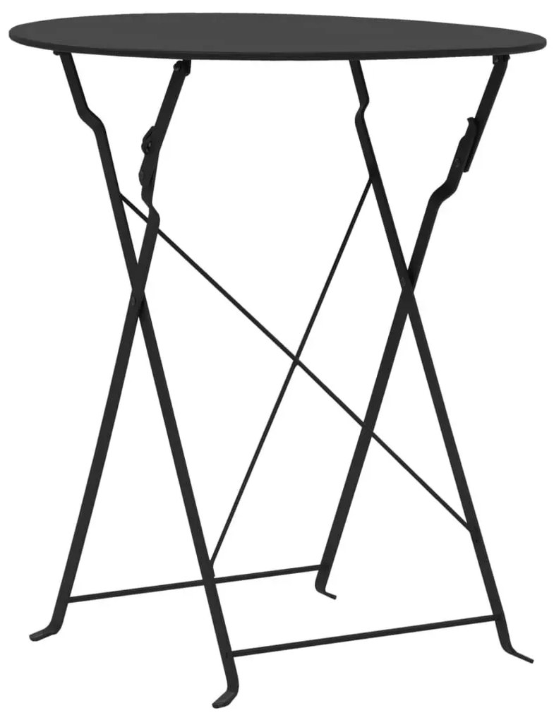 Zestaw czarnych metalowych mebli ogrodowych - Molina