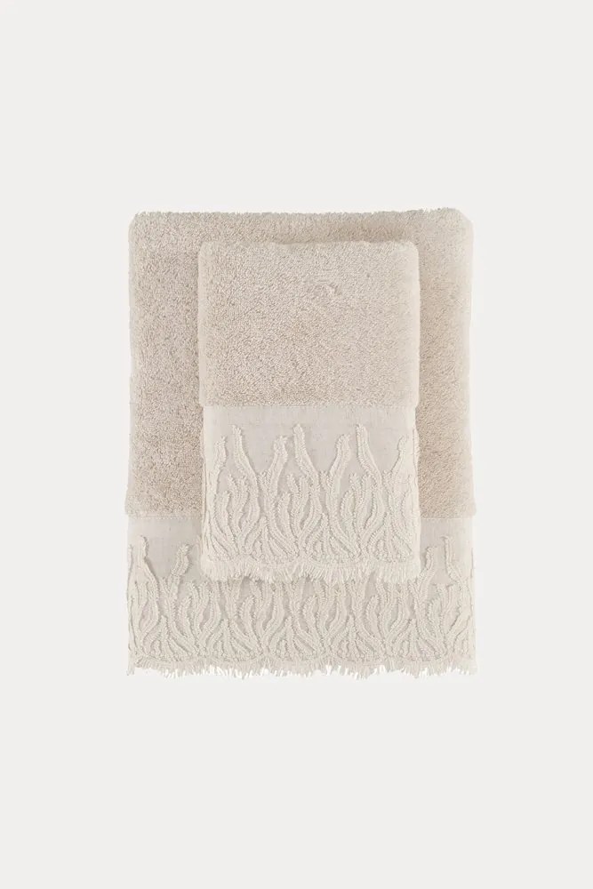 Ręcznik kąpielowy MAYA 85x150 cm Jasnobeżowy