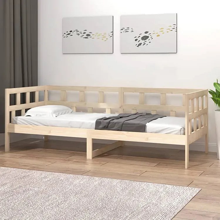 Łóżko dzienne z naturalnego drewna 80x200 A2-L85