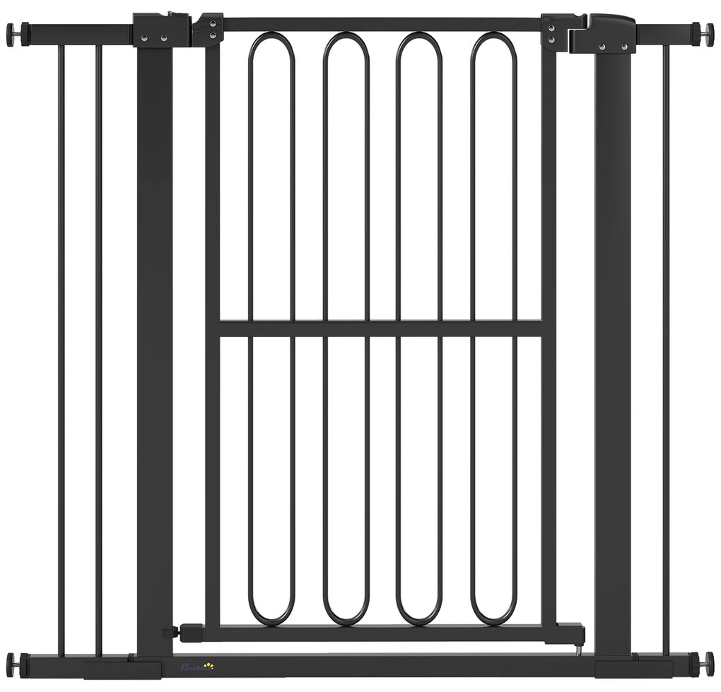 PawHut Bramka ochronna dla psów, 76-104 cm, bramka bez wiercenia, bramka na schody
