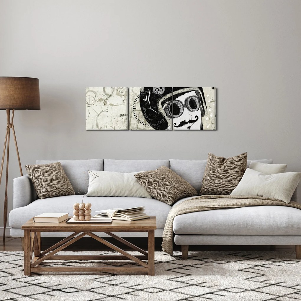 Obraz - Zawodnik (z zegarem) (90x30 cm)